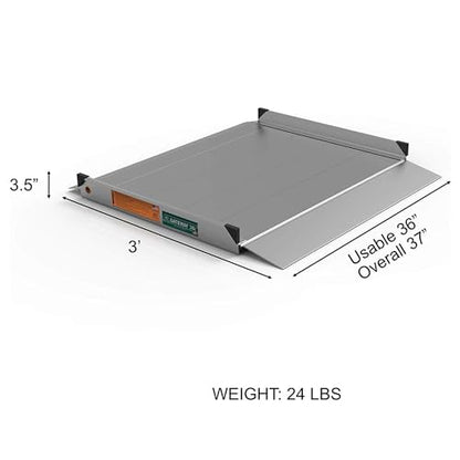 EZ-ACCESS - Portable Wheelchair Ramp and Aluminum Ramp with Handrails - Heavy Duty Mobility Device, Handicap Ramp with Solid Surface for Steps and Handrails for Transport and Storage - 3G 3-Foot - size: 36 Inch (Pack of 1), style: Ramp Only