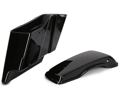 ECOTRIC 5'' Extended Stretched Saddlebags Compatible with 14-24 Harley - color: Black, size: Style1