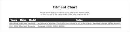 Tire Pressure Monitoring System (TPMS) Sensor Service Kit for Chevrolet