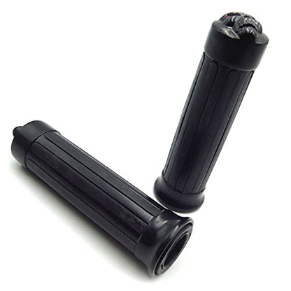 XKMT-Skull Style Hand Grips 1" Handlebar Compatible with H-D XL 883 Hugger Sportster Cruiser Black [B0125VOQ4W]