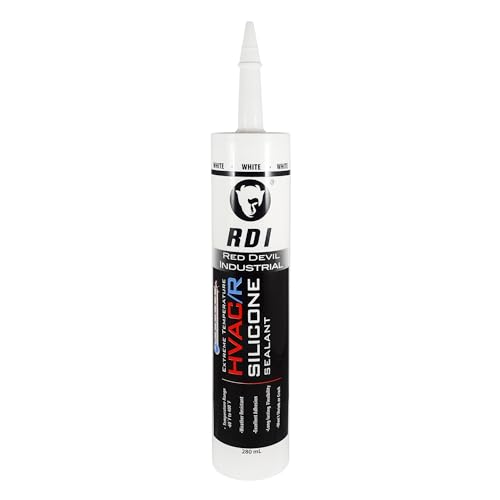 Red Devil 0896 Extreme Temperature HVAC/R Silicone Sealant, 280 ml, White, 1 Pack, Made in USA - color: White, size: 1 Pack