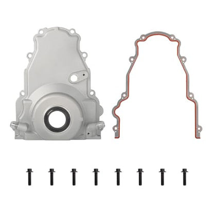 Alum LS Front Timing Cover w/Crank Gasket & Bolts Set-10AN 551595 - size: Gen 4 GM LS Series - 10AN 551595