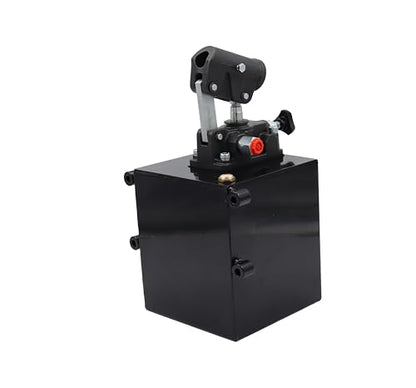 Spare Parts Holland - Single Acting Hydraulic Piston Hand Pump with Release Knob, Hand Operated Hydraulic Pump 3/8" NPTF Ports (2.7 CID 5 Qrt Tank (1.3 Gal) - size: 2.7 CID 5 Lt. tank (1.3 Gal)