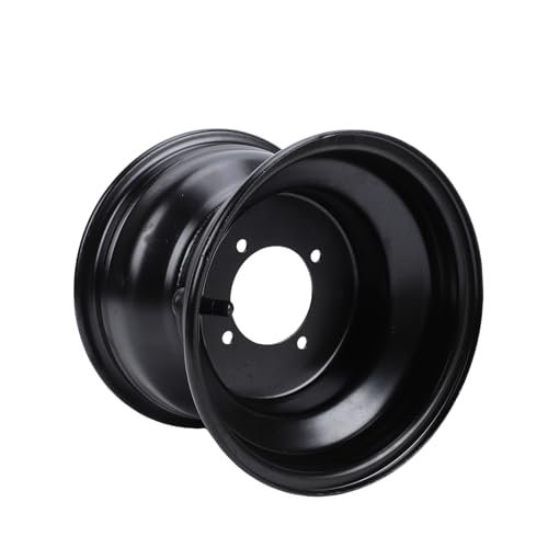 18X9.50-8 ATV Wheel Rim, 8 Inch Black Paint Coating High Strength Steel Rear Wheel Rim Hub with 4 Bolts Holes for Go Kart Quad Dirt Bike Ride On Mower