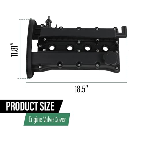 LQI Engine Valve Cover w/Gasket and Cap, Black 96415423, 96473698, 96495285 - size: Fit Chevy Aveo 2004-2005