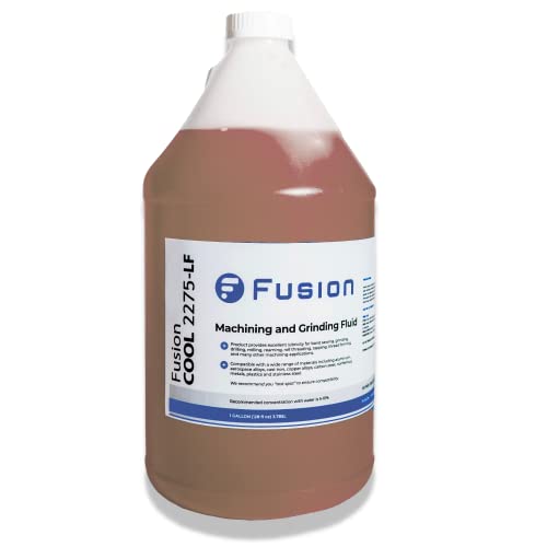 Machining Fluid with Low Foam by Fusion Chemical | Fusion Cool 2275 LF | General Purpose Coolant with Exceptional Low Odor, High-Lubricity | Semi-Synthetic | Microemulsion (1 Gallon) - size: 1 Gallon