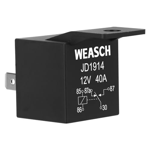 6 Pack JD1914 Car Relay, 12V 40A, 5 Pin SPDT, Automotive Switches and Starters, Waterproof Relay for Boat Tractor Truck Motorcycle (6)