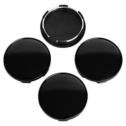 KitsPro 2.2Inch 56MM Wheel Center Caps, Pack of 4 (Gloss Black, Outer 56MM, Inner 53MM) - color: Gloss Black, size: Outer 56MM , Inner 53MM