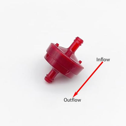 Strongthium 298090s 1/4" ID Inline Gas Fuel Filter 298090 with Fuel Clamps - size: red 2pcs