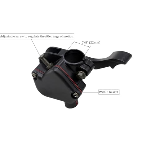 PRO BAT 7/8'' 22mm Thumb Throttle Cable Accelerator Handle Assembly
