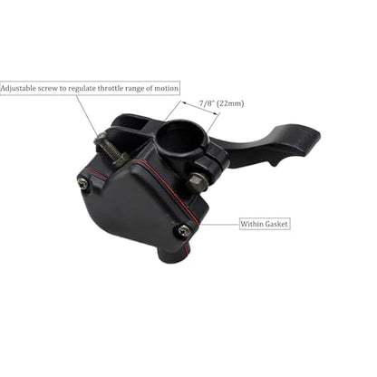 PRO BAT 7/8'' 22mm Thumb Throttle Cable Accelerator Handle Assembly