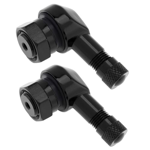 90° Tire Valve Stems 11.3mm Aluminum Forged for Scooter E-Bike ATV - color: Black