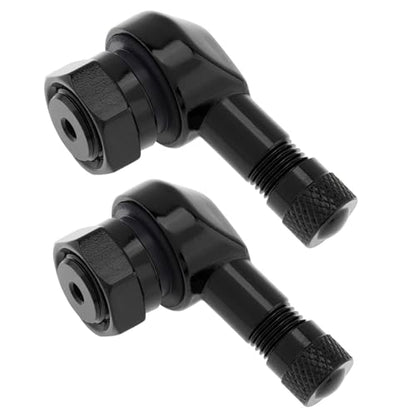 90° Tire Valve Stems 11.3mm Aluminum Forged for Scooter E-Bike ATV - color: Black