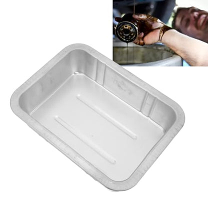 Oil Drain Pan, Heavy-Duty Leakproof Metal Oil Change Container with Wide Opening 3-4L Capacity Universal Fit for Cars Motorcycles Boats Garage Maintenance - size: 5l, style: 5l