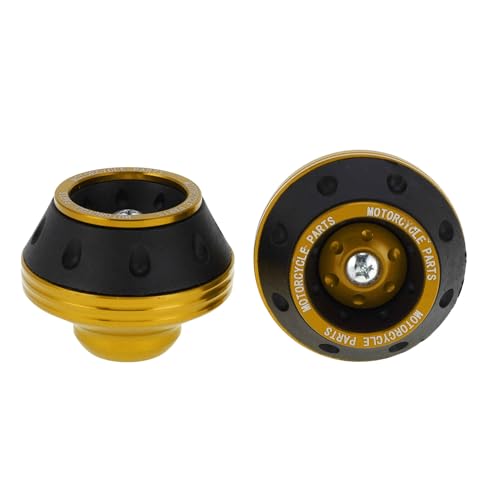 Motorcycle Front Fork Frame Slider Crash Protector Aluminum 2 pcs - color: Gold Tone