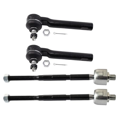 TRQ Inner and Outer Driver and Passenger Side Tie Rod Set 4 Piece - style: PSA27635
