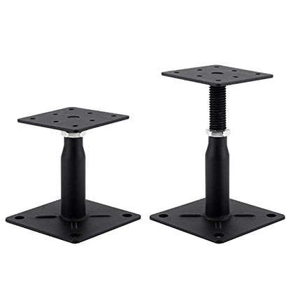 2 Pack Adjustable Support Jack for The Floor, Deck Foundation,RV Step Stabilizer,Mini Screw Jack- Post 4" to 7" - size: 4"-7"