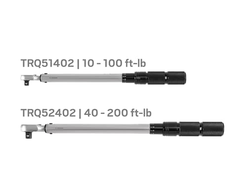 TEKTON 3/8, 1/2 Inch Drive 90-Tooth Dual-Direction Micrometer Torque Wrench Set with Cases, 2-Piece (10-100 ft-lb, 40-200 ft-lb) | TRQ95904 - size: 3/8, 1/2 in.