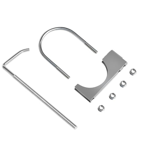 4" Universal Exhaust Clamp with Hanger, 2 PCS - size: 4 Inch