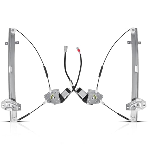 A-Premium Front Driver and Passenger Side Power Window Regulator with Motor - size: Front Driver and Passenger