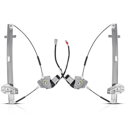 A-Premium Front Driver and Passenger Side Power Window Regulator with Motor - size: Front Driver and Passenger