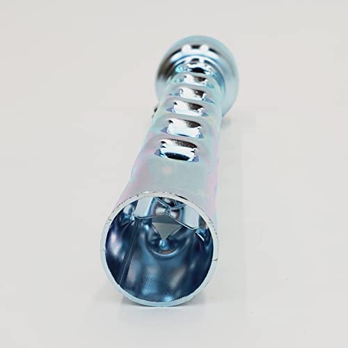 8” LONG Exhaust Baffles for 2" OD Exhaust Pipes & Mufflers – Noise Reducer/Silencer - SOLD AS A PAIR w/Mounting Nut & Bolt – Galvanized Steel – Motorcycle, Harley, Chopper, Bobber, Cafe Racer