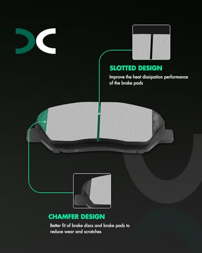 Ceramic Brake Pads Kits,SCITOO 8pcs Brake Pads Set For Hyundai For Santa Fe - size: Front D1202 & Rear D1297