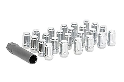 Rough Country 24-Piece Lug Nut Set - M14x1.5 Thread, Bulge Acorn Style, Chrome Lug Nuts with Socket Key, Corrosion-Resistant for Aftermarket Wheels