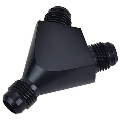 EVIL ENERGY 6AN Y Block Flare Fitting Adapter Union Splitter Black - size: 3 × 6AN