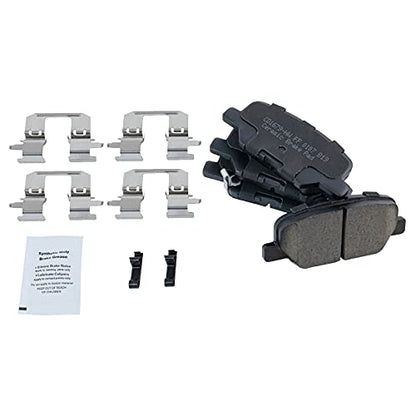 TRQ Front and Rear Brake Pad and Rotor Set Ceramic G Coated Rotors