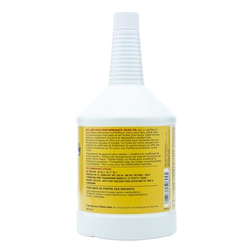 Red Line 50604 MT-LV 70W/75W GL-4 High-Performance Full Synthetic Gear Oil Lubricant for Manual Transmissions & Transaxles - 1 Quart