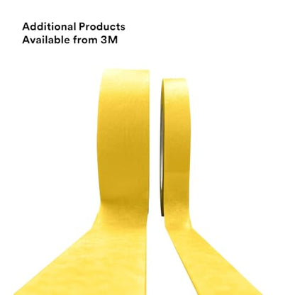 3M Automotive Refinish Masking Tape, 36 mm x 55 m, Yellow, 24 Pack – High-Performance Tape for Precise Auto Painting and Detailing - size: 24