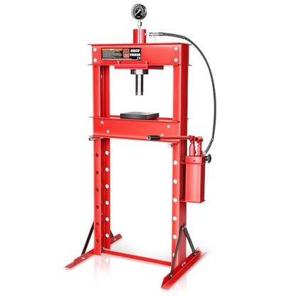 Auto Dynasty 30 Ton Hydraulic Shop Press H-Frame with Movable Press Plate Automotive & Metalworking Power Tool