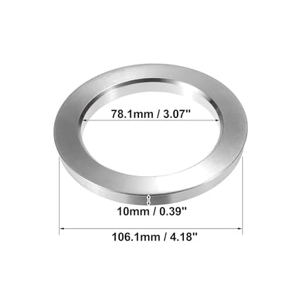 X AUTOHAUX Car Hub Centric Rings OD 106.1mm to ID 78.1mm 4pcs Aluminum - size: 106. 1mm ID to 78.1mm OD