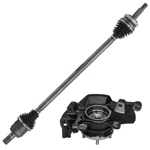 Detroit Axle - FWD Front Right Steering Knuckle & Wheel Hub Bearing CV Axle - size: 2UX47836/Pair
