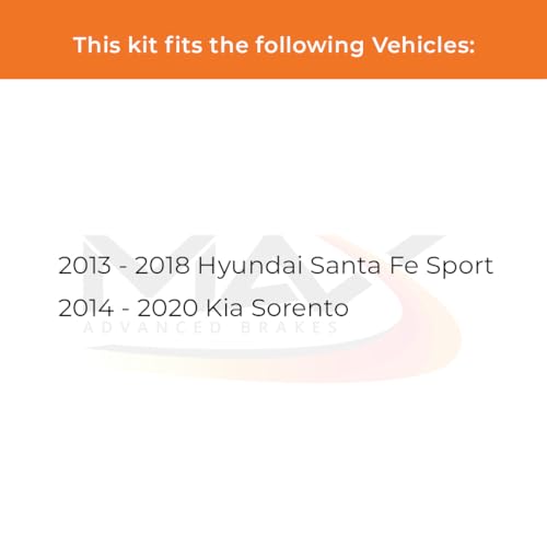 Max Advanced Brakes Front & Rear Brake Kit For Hyundai Santa Fe Sport