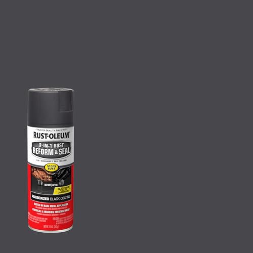 Rust-Oleum Stops Rust 2-in-1 Rust Reform & Seal Coating Spray, Black - size: 12 Ounce (Pack of 1), style: Aerosol