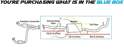 Exhaust Pipe Muffler and Tail Pipe Compatible with Chevy Avalanche 1500 2002-2006 5.3L | Suburban 1500 01-06 5.3L | Stainless Steel | Northeastern Exhaust | Includes Clamps and Bolt Kit | Direct-Fit