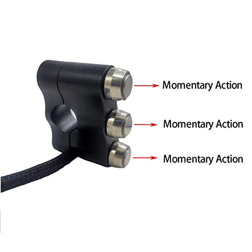 Rayana 7/8" Motorcycle Handlebar 3 Push Button Switch for Horn Start Kill Momentary Switch(MMM) 22mm