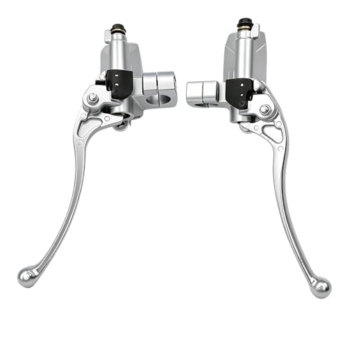 DSkoiph Brake Clutch Master Cylinder Handlebar Compatible with Shadow Goldwing Magna VTX Suzuki Yamaha Road Star V-Star Kawasaki Motorcycle Left & Right Set 1"" 25mm, Chrome - color: Chrome