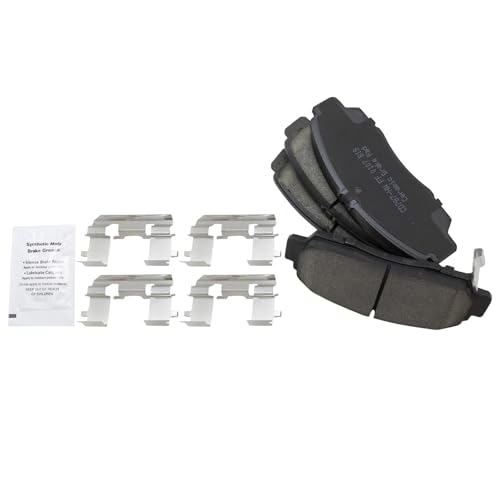 TRQ Front and Rear Brake Pad and Rotor Set Ceramic Vented Solid Rotors - style: BKA11749