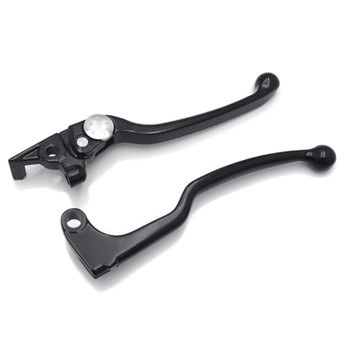 SKULL PIVOT- Black Motorcycle Brake Clutch Levers Adjustable Replacement Compatible with FZ6 FZ8 FZ07| 09 FJ09 MT07| 09 XSR700 900 - color: Black