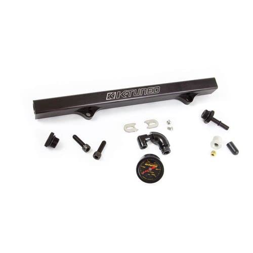 K-Tuned Multi Port Fuel Rail Kit Black K Series with Center Mount Gauge and IAA