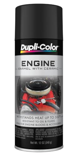 Dupli-Color Engine Paint with CERAMIC, Low Gloss, Black, 12 oz - color: Black, size: 1 Count (Pack of 1)