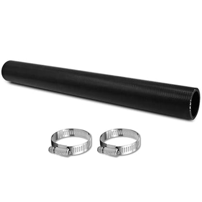 1 1/2 inch Silicone Coolant Air Hose 12" Length with 2 Clamps – Turbo Intake Radiator Coupler Hose (Straight, 1.5" ID) - color: Straight black, size: 1 1/2" ID