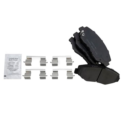 TRQ Front and Rear Brake Pad and Rotor Set Ceramic Vented Solid Rotors - style: BKA12018