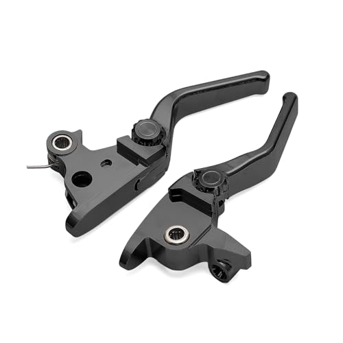 Motorcycle Levers Brake Clutch Handle Lever Adjustable Fit for Harley 2021-later Touring Road King Electra Glide Road Glide Street Glide Trike (Short, Black) - color: Black, style: Short