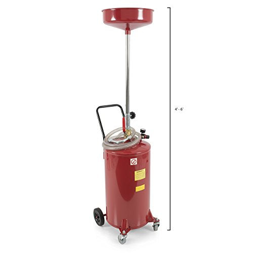 ARKSEN 20 Gallon Waste Oil Change Tank, Red