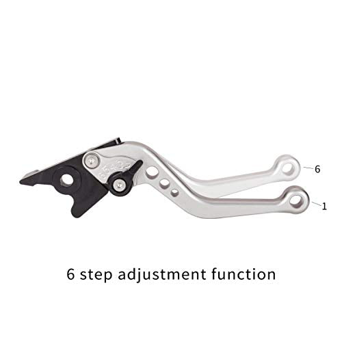 Hopider Short Brake Clutch Levers Compatible with GROM MSX125 2014-2026 - color: Titanium