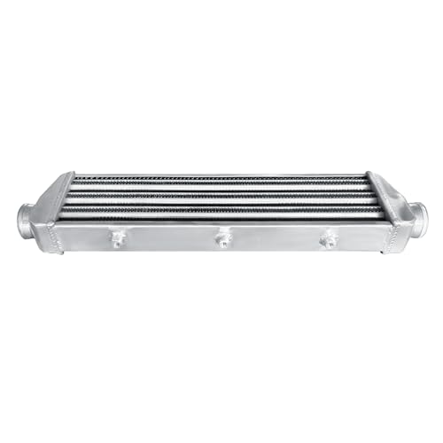 Universal Intercooler 27''x6.6''x2.7" Front Mount Intercooler 2.2'' Inlet and Outlet Aluminum Turbo Intercooler Direct Replacement for Any Turbo Charger system - size: 27''x6.6''x2.7" 2.2''